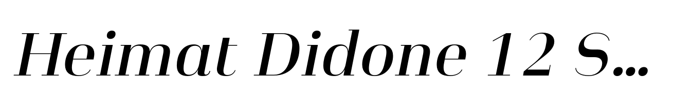 Heimat Didone 12 Semi Bold Italic